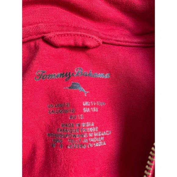 Kids Tommy Bahama Red 1/4 Zip Sweatshirt Sz L 10-12 - Picture 5 of 7